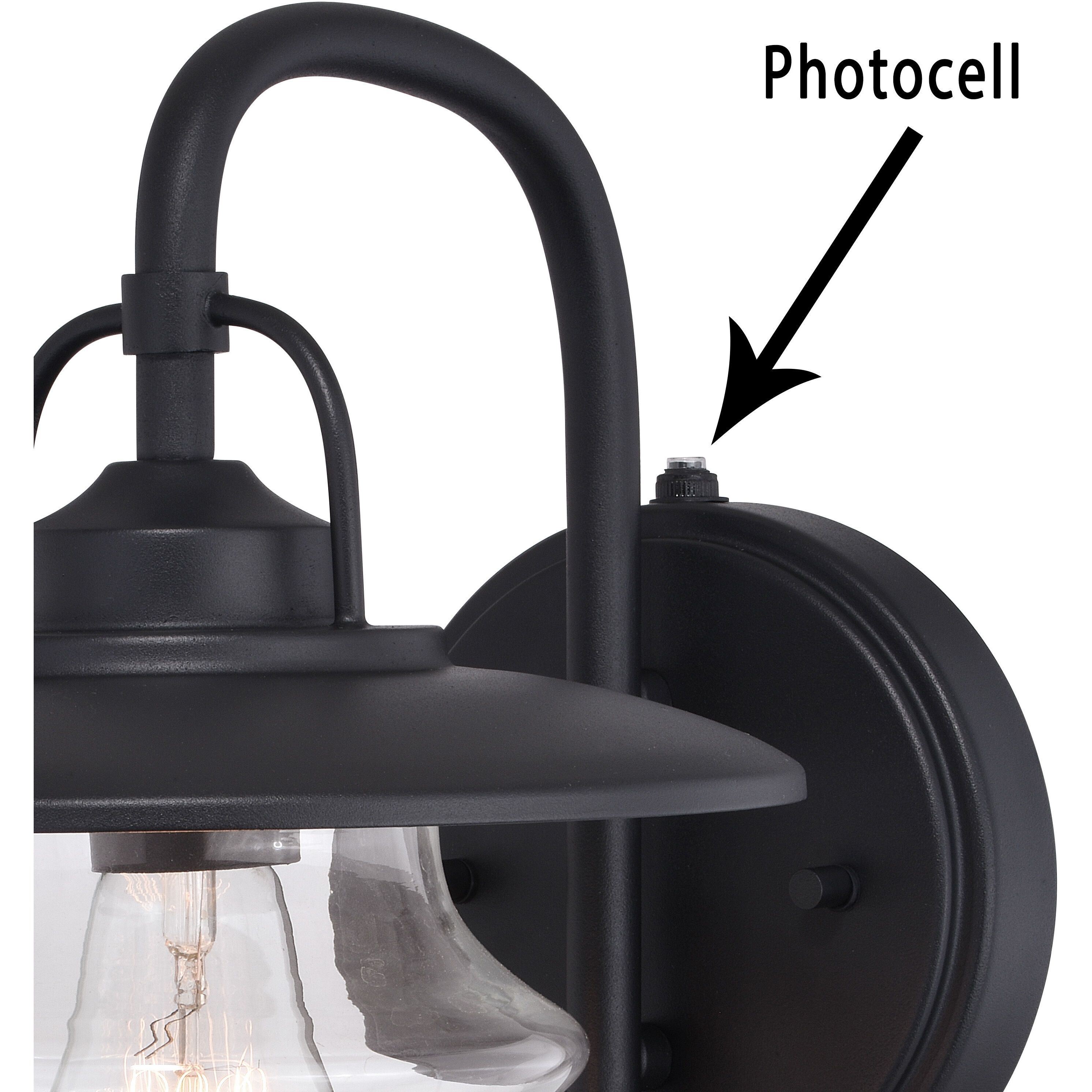 Glenn LED 12.5 inch Textured Black Outdoor Wall