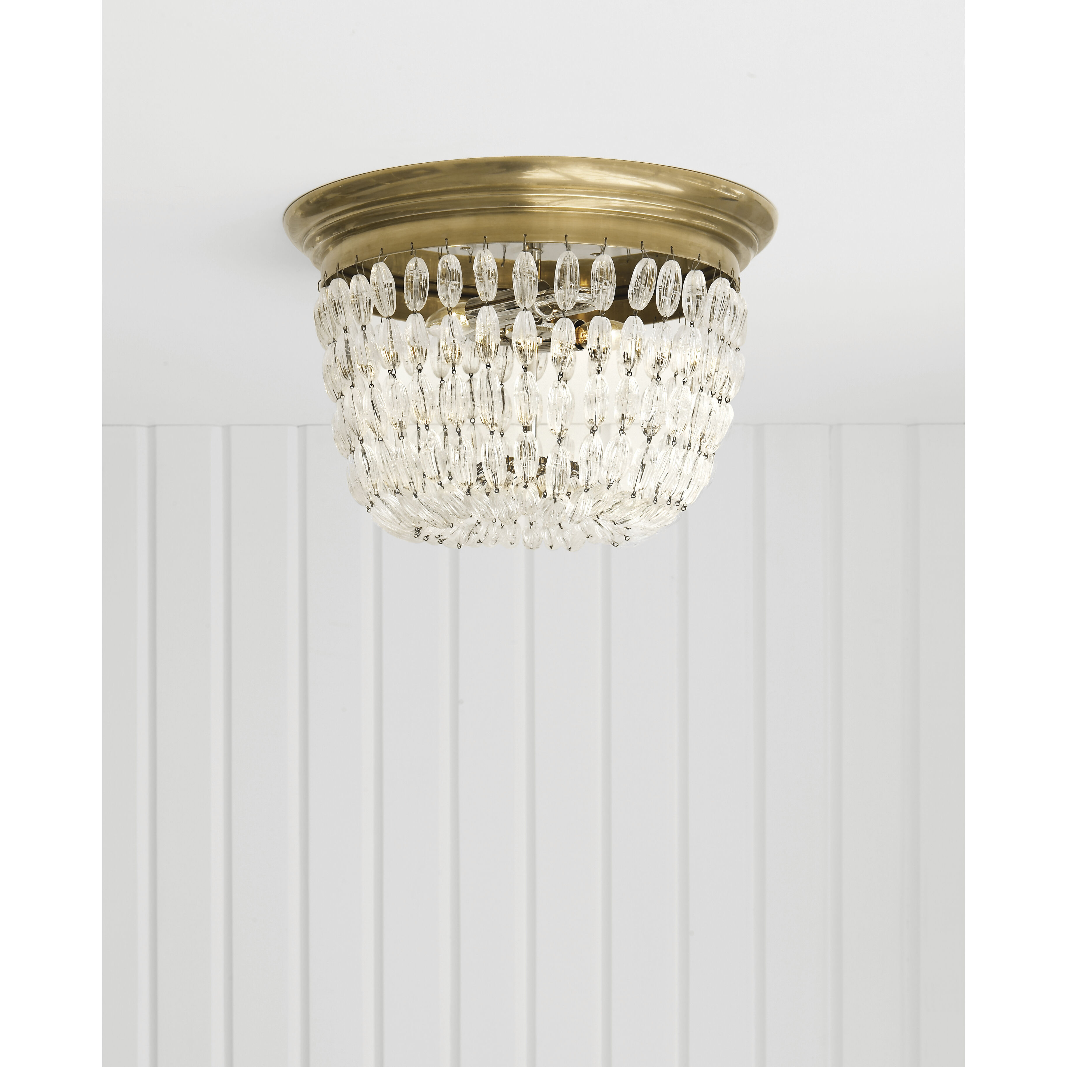 Chapman & Myers Paris Flea Market 2 Light 13 inch Antique-Burnished Brass Flush Mount Ceiling Light, Medium