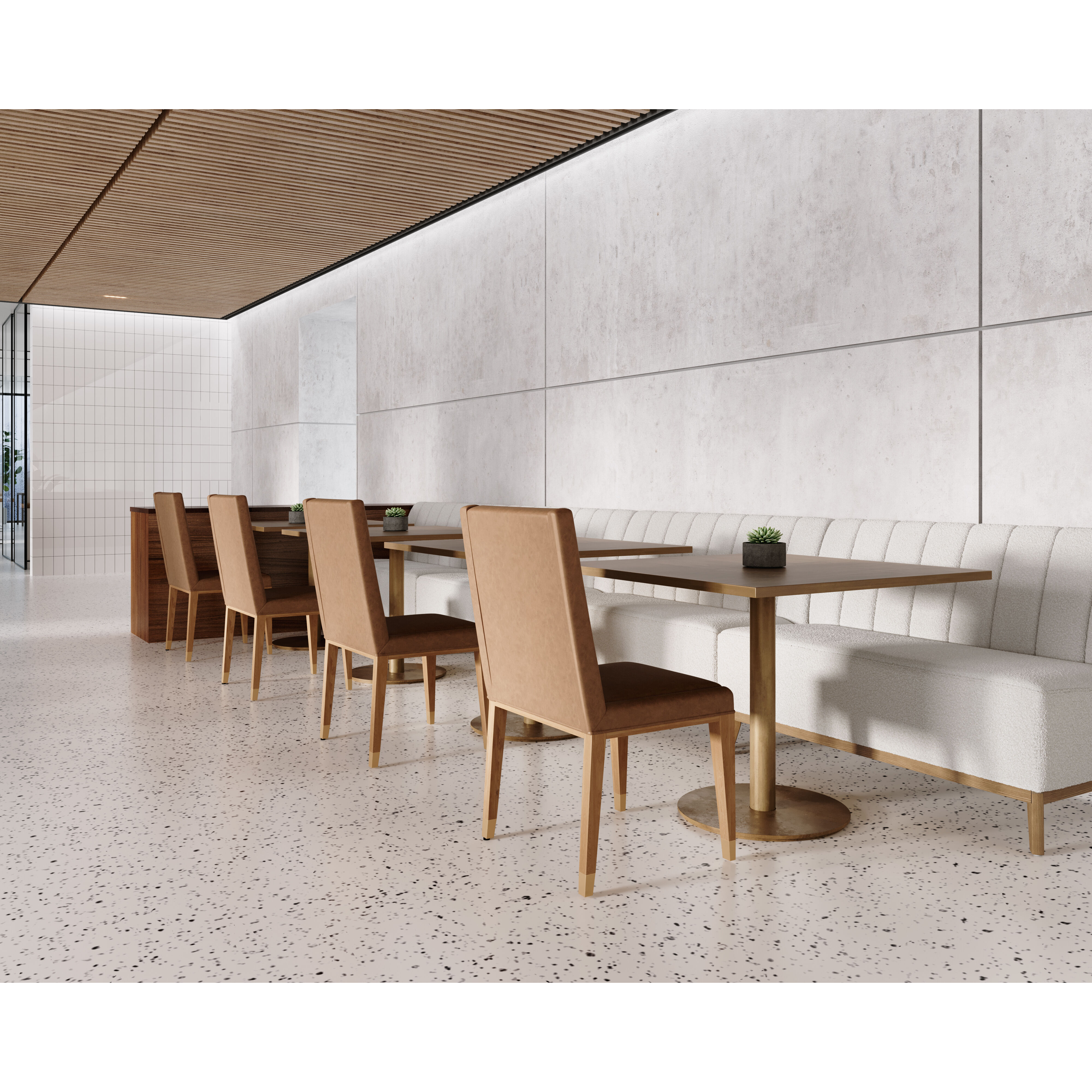 Kosovo Natural / Copenhagen White Banquette