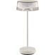 Crystal 14.38 inch 2.00 watt White Table Lamps Portable Light, WAC Limited