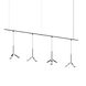 Suspenders LED 49 inch Satin Black Suspension Ceiling Light