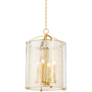 Ramsey 4 Light 18 inch Aged Brass Indoor Lantern Ceiling Light