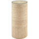 Macati 12 inch Natural and Clear Accent Table/Pedestal
