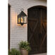 Ashford 1 Light 21.25 inch Matte Black Outdoor Sconce in Clear Glass, X Wire Pattern, Brass Traditions by Innovations Lighting