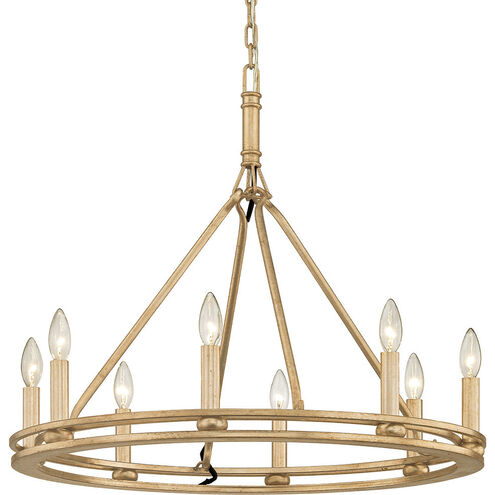 Sutton 8 Light 27.5 inch Champagne Leaf Chandelier Ceiling Light