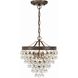 Calypso 3 Light 13 inch Vibrant Bronze Chandelier Ceiling Light