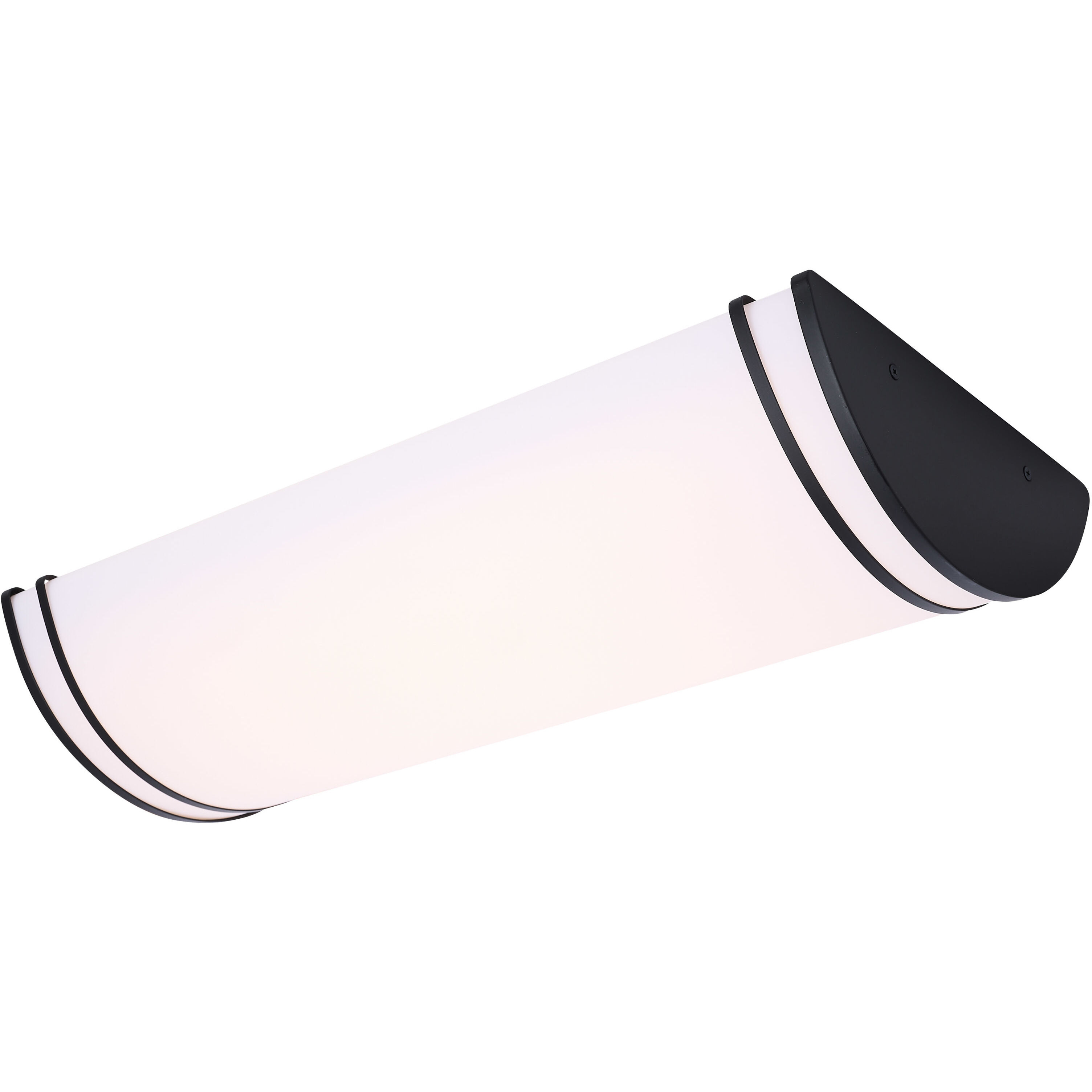 Glamour LED 11.26 inch Black Linear Flush Mount Ceiling Light