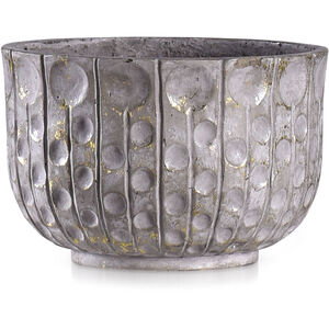 Dominici Grey With Touches Of Gold Plant Pot