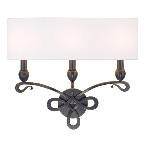 Pawling 3 Light 20 inch Old Bronze Wall Sconce Wall Light