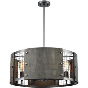 Halstead 6 Light 24 inch Ash Gray Chandelier Ceiling Light