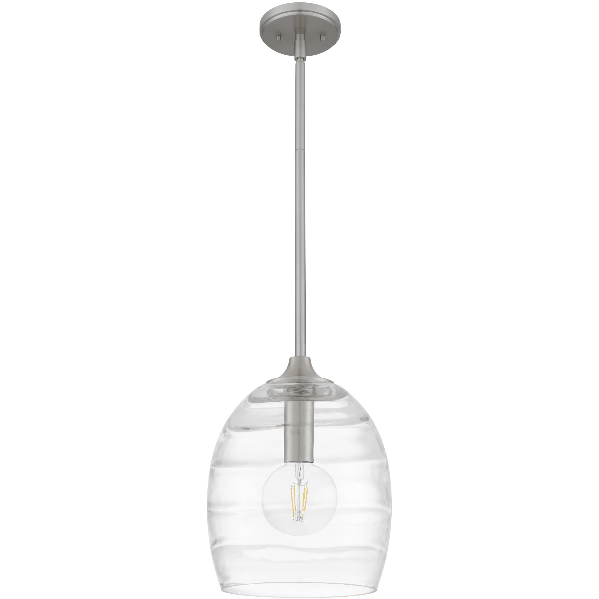 Lucy 1 Light 10 inch Brushed Nickel Mini Pendant Ceiling Light
