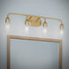 Ilia 4 Light 31 inch Brushed Gold Bath Vanity Wall Light