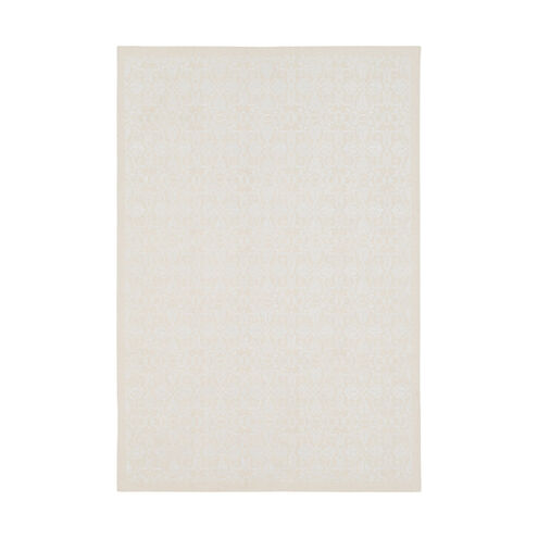 Orchid 91 X 62 inch Cream/White Rugs, Wool, Viscose, and Cotton