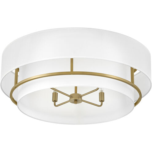 Graham 30 inch Lacquered Brass Indoor Semi-Flush Mount Ceiling Light, Convertible