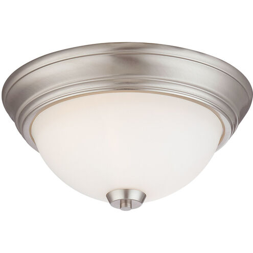 Overland Park 2 Light 13 inch Brushed Nickel Flush Mount Ceiling Light