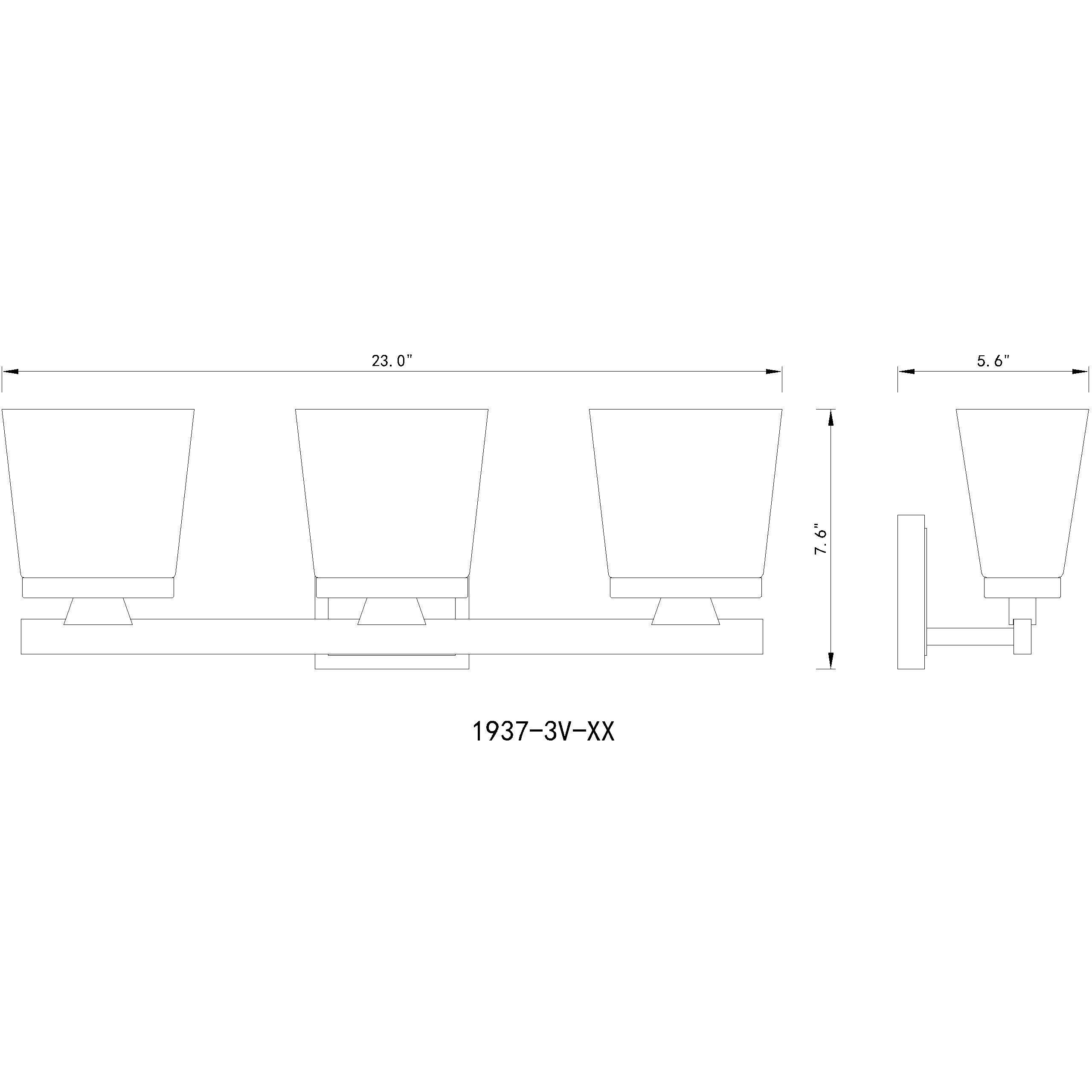 Astor 3 Light 23 inch Brushed Nickel Vanity Wall Light