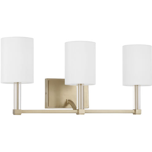 Ingrid 3 Light 24 inch Matte Brass Vanity Light Wall Light
