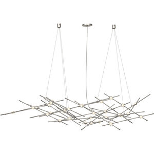 Constellation LED 55 inch Satin Nickel Pendant Ceiling Light in White Optical