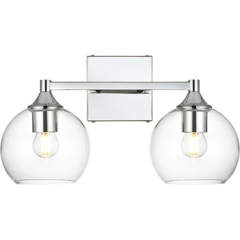 Foster 2 Light 16 inch Chrome Bath Sconce Wall Light