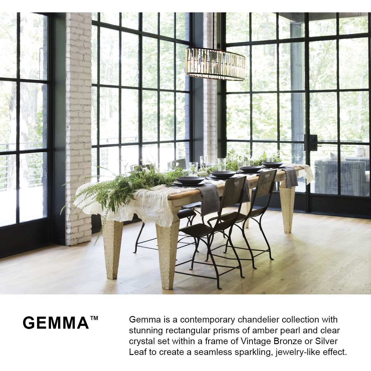 Gemma LED 45 inch Vintage Bronze Foyer Light Ceiling Light, Linear & Oval