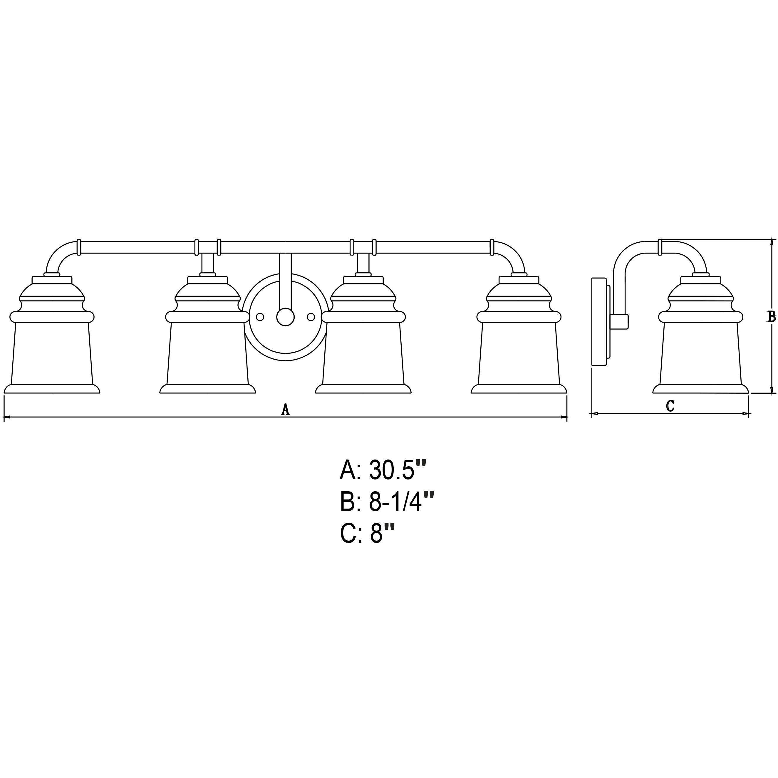 Toledo LED 30.5 inch Satin Nickel Bathroom Light Wall Light