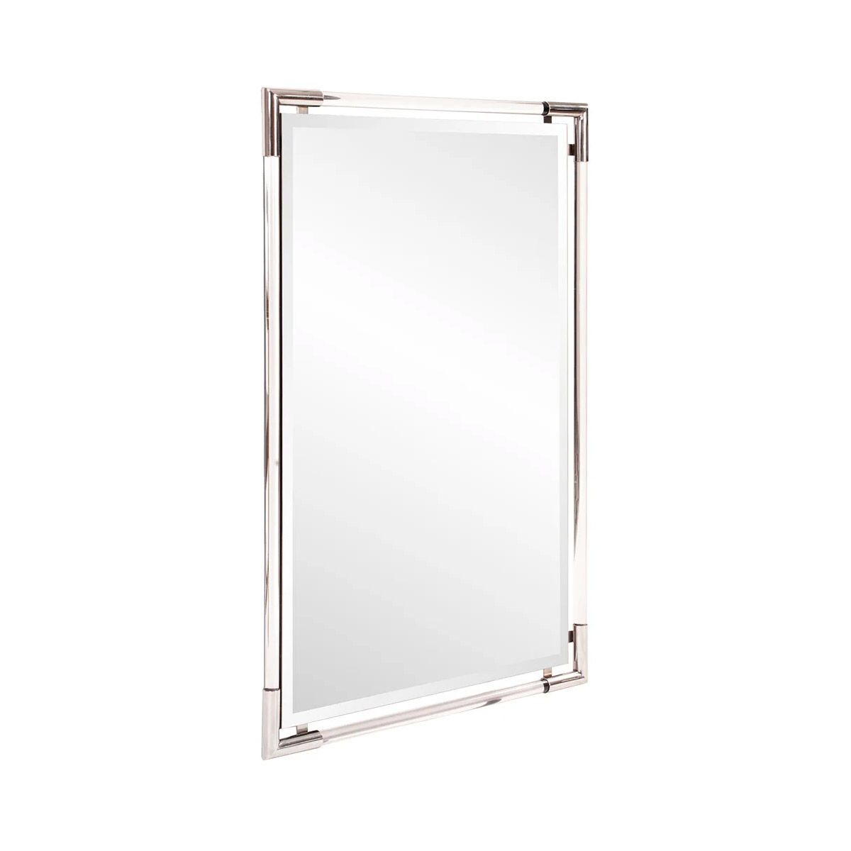 Elsie 39 X 27 inch Clear Acrylic with Stainless Steel Accents Wall Mirror