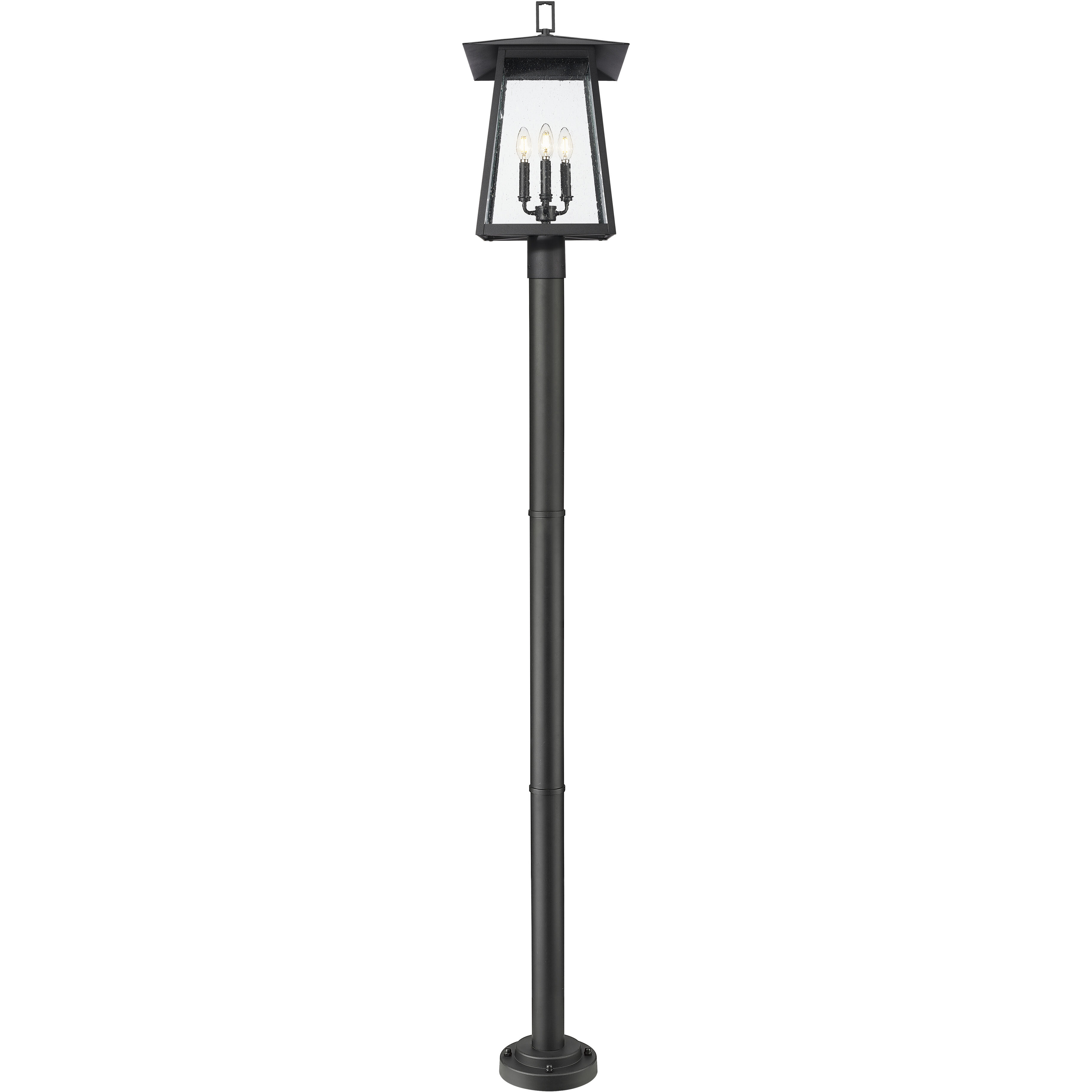 Rainer 4 Light 98 inch Black Outdoor Post Mounted Fixture in G9