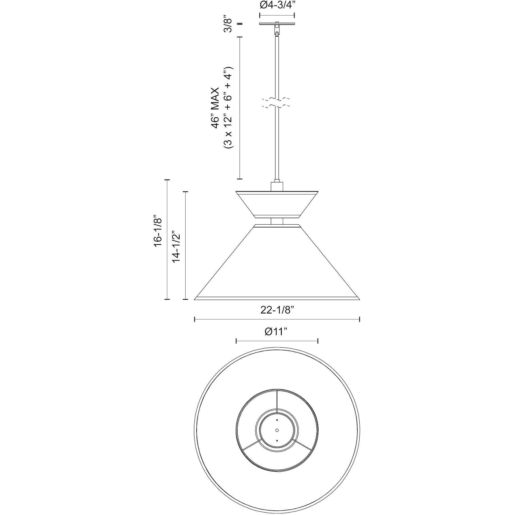 Alora Mood Chapelle Pendant Ceiling Light in Matte Black