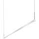 Thin-Line LED 72 inch Bright Satin Aluminum Pendant Ceiling Light in 6ft., 2700K