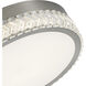 Chevron LED 15.75 inch Brushed Nickel Flush Mount Ceiling Light