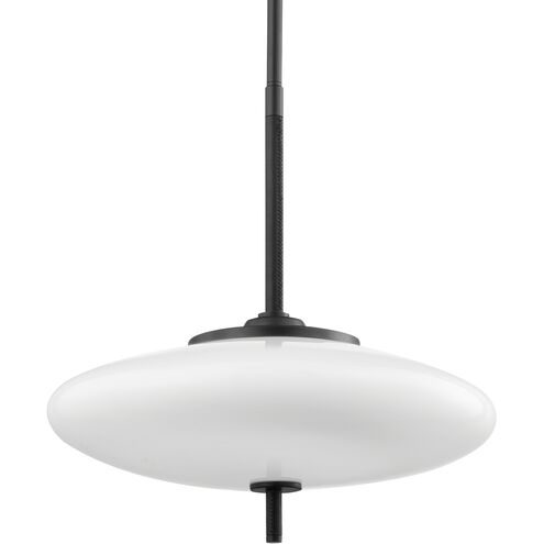 Fallon 2 Light 13 inch Satin Black/Black Leather Pendant Ceiling Light