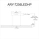 Array LED 72 inch Matte Black Horizontal Pendant Ceiling Light 