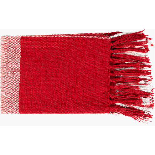 Bufflonne 60 X 50 inch Dark Red/Cream Throws, Rectangle