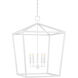 Denison 4 Light 26 inch Gesso White Chandelier Ceiling Light, Large