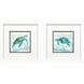 Tropical Current Blue and Green and Turquoise and White Framed Art, Propac