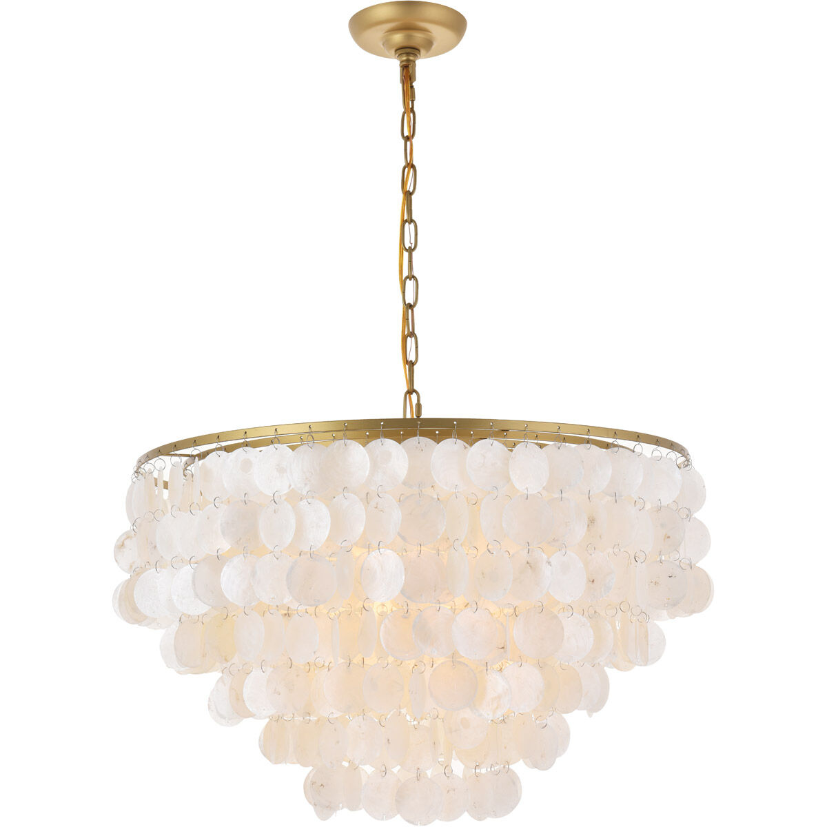 Selene 6 Light 25.6 inch Brass Pendant Ceiling Light