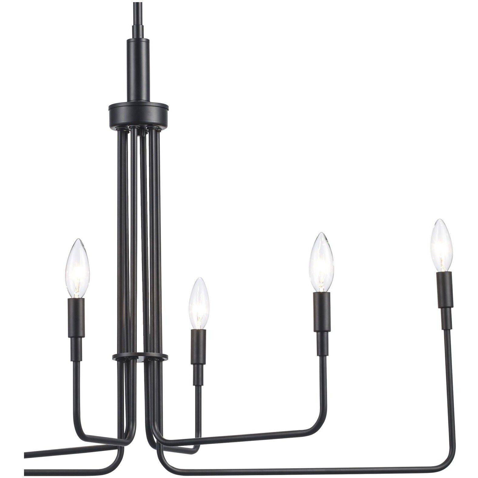 Juniper 6 Light 36 inch Black Chandelier Ceiling Light