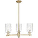 Arcadia Hadley 3 Light 26.25 inch Champagne Bronze Chandelier Ceiling Light in Clear
