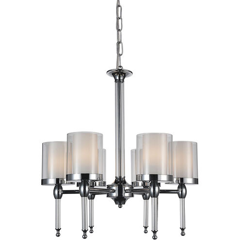 Maybelle 6 Light 22 inch Chrome Candle Chandelier Ceiling Light