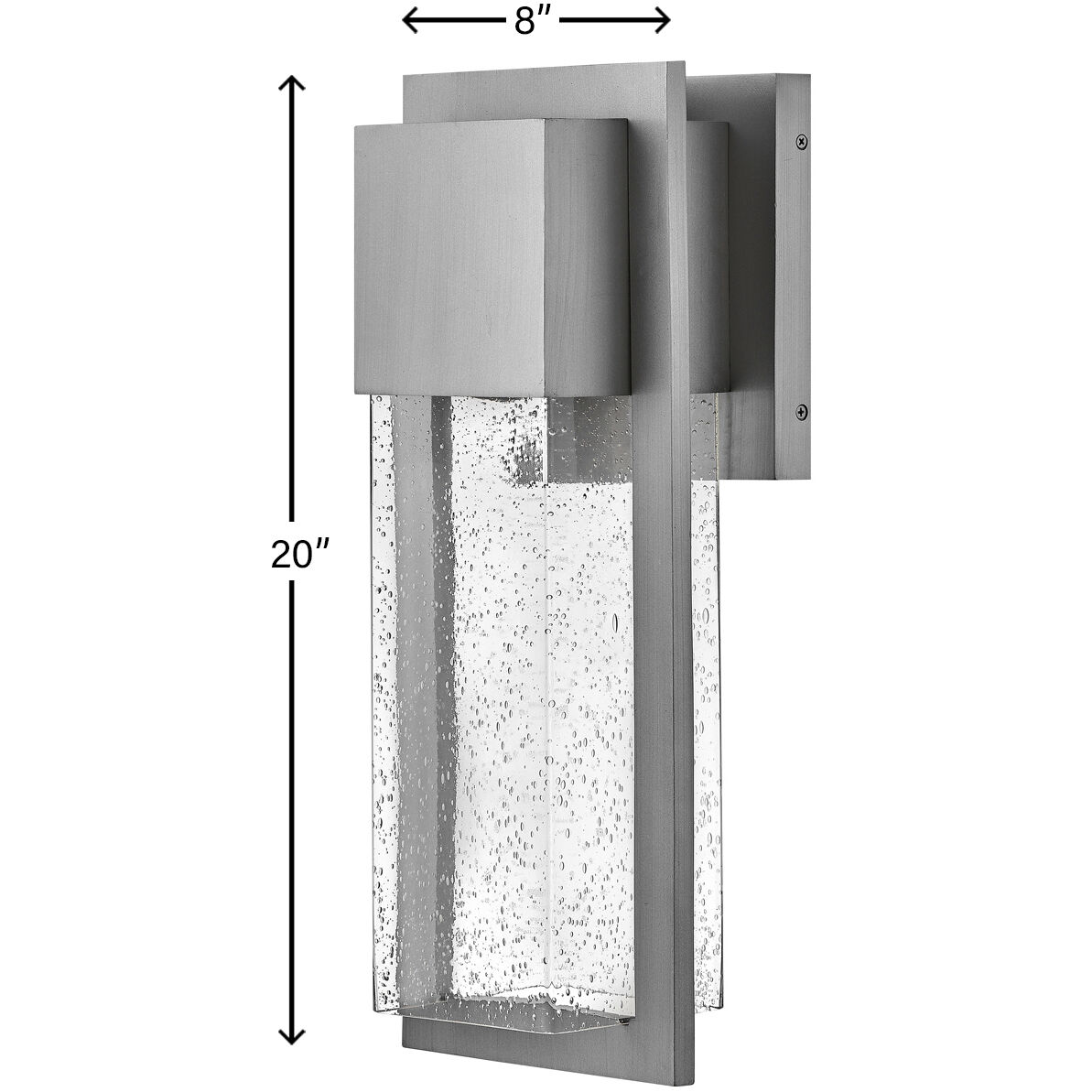 Alex LED 20 inch Antique Brushed Aluminum Outdoor Wall Mount, Coastal Elements