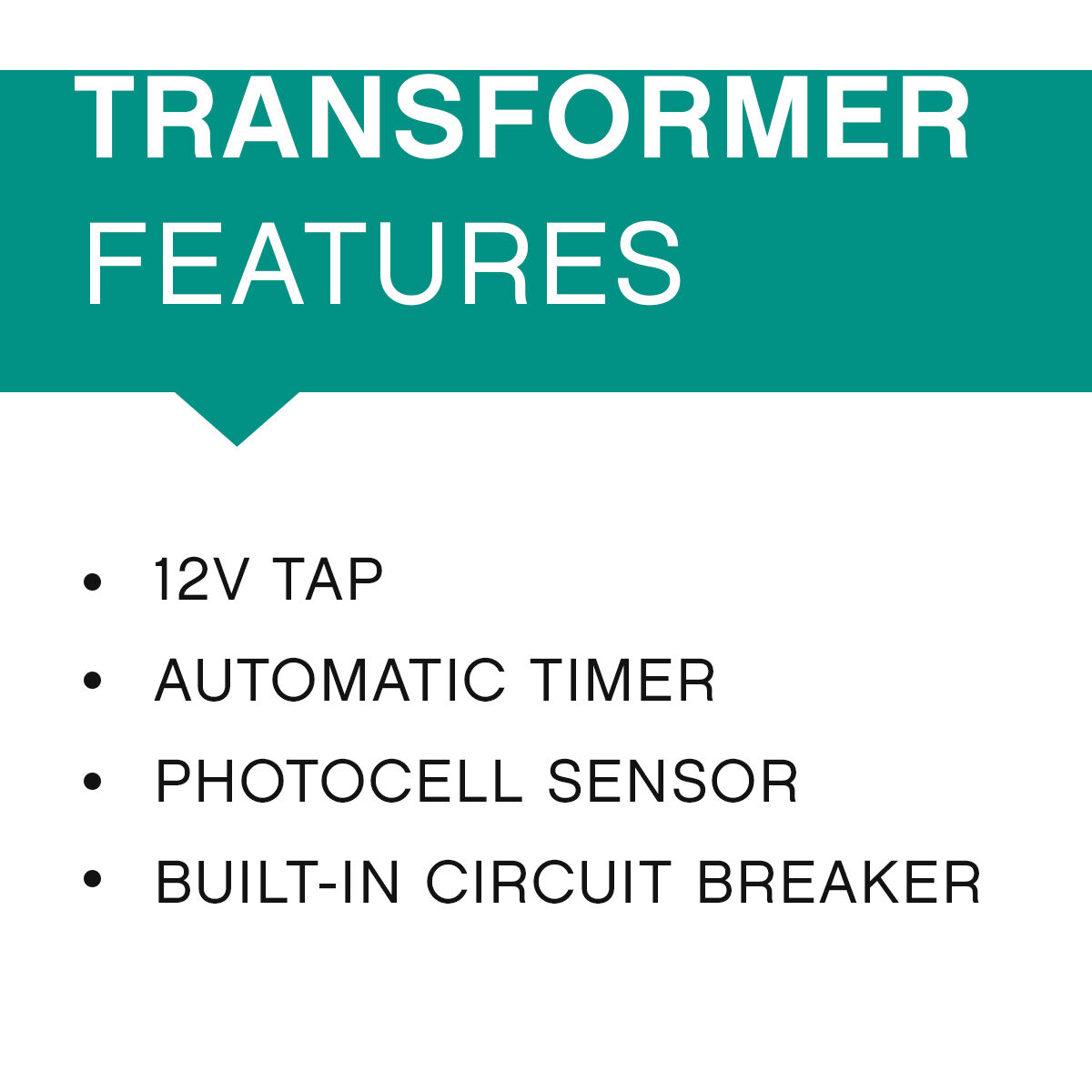 Standard 12v 150.00 watt Black Landscape Transformer