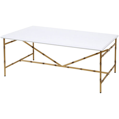 Dann Foley 27 X 18 inch White and Gold Coffee Table
