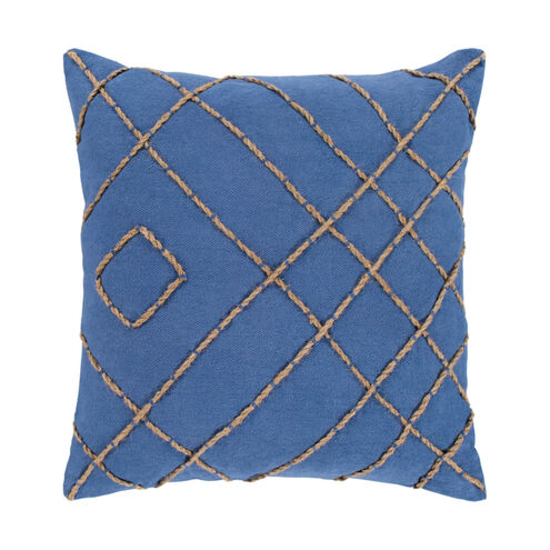 San Leandro Bay 18 X 18 inch Dark Blue/Tan Pillow Cover, Square