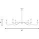 Stella 6 Light 62 inch Natural Brass Chandelier Ceiling Light