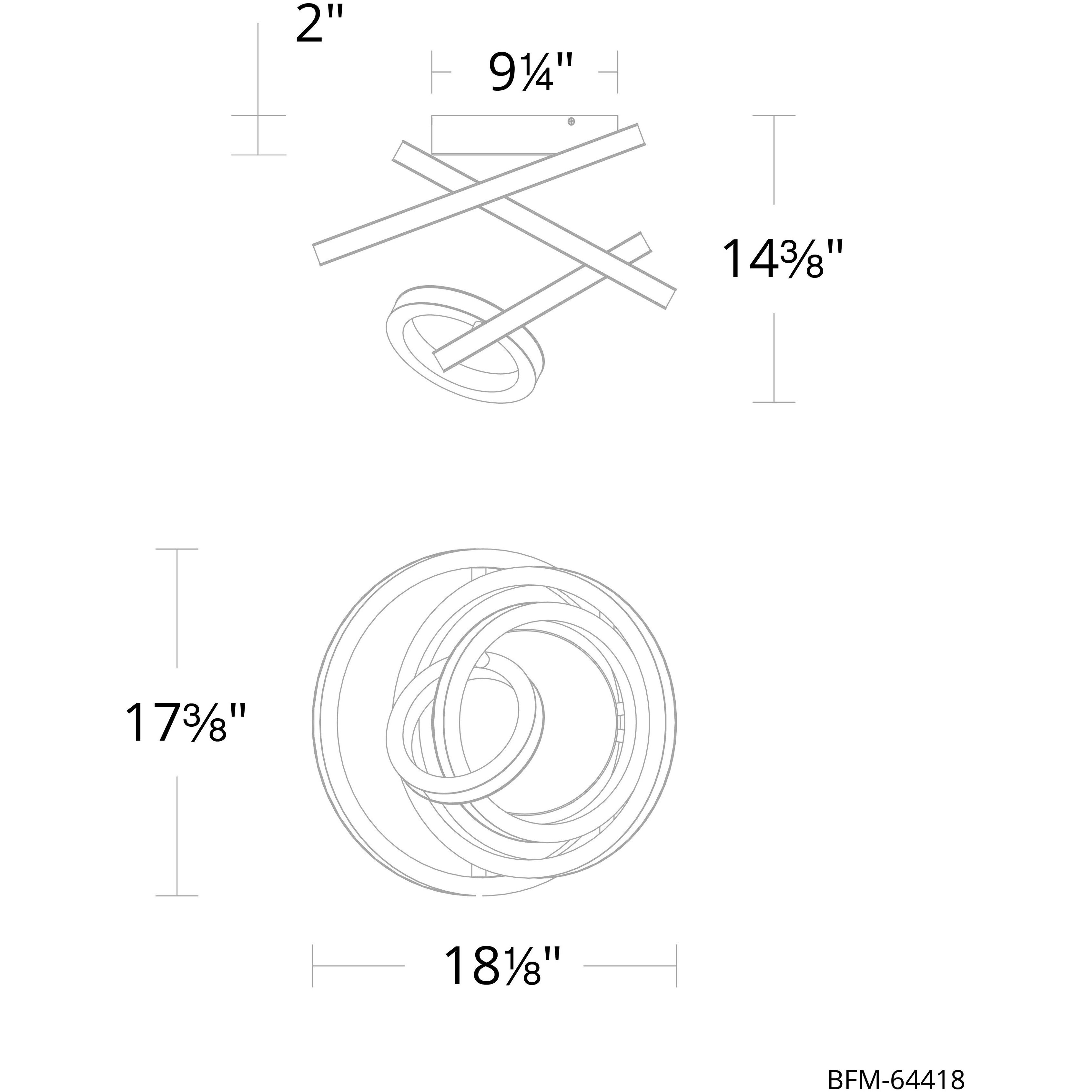 Beyond Jangle LED 28.5 inch Black Flush Mount Ceiling Light