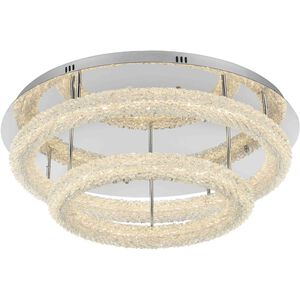 Bowen 2 Light 29.5 inch Chrome Flush Mount Ceiling Light