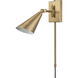 Whitmire 10.5 inch 60 watt Brushed Gold Swingarm Sconce Wall Light