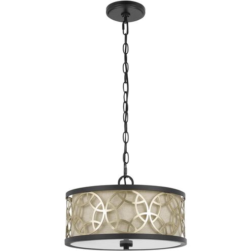 Carmel 2 Light 15 inch Rust and Antique Brass Chandelier Ceiling Light, Convertible to Semi-Flush