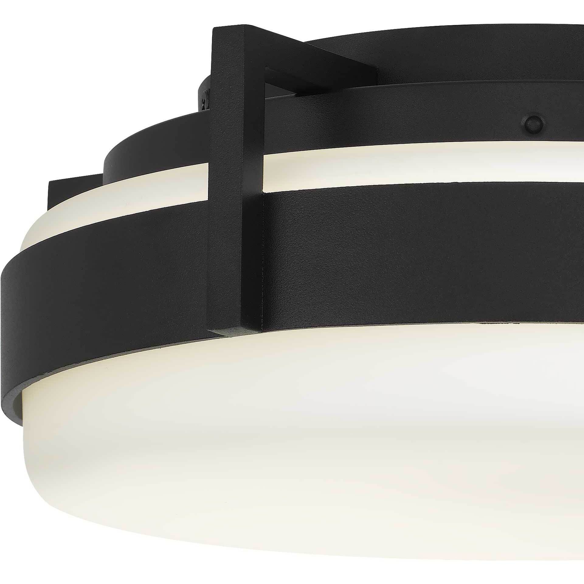 Ted LED 12 inch Sand Black Outdoor Flush Mount