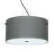 Tamburo 3 Light Bronze Pendant Ceiling Light in Titan Glass, Incandescent
